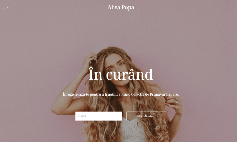 Șablon de site „În curând”