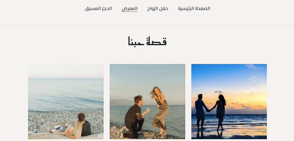 قالب زفاف ياسمين وكارل من Strikingly
