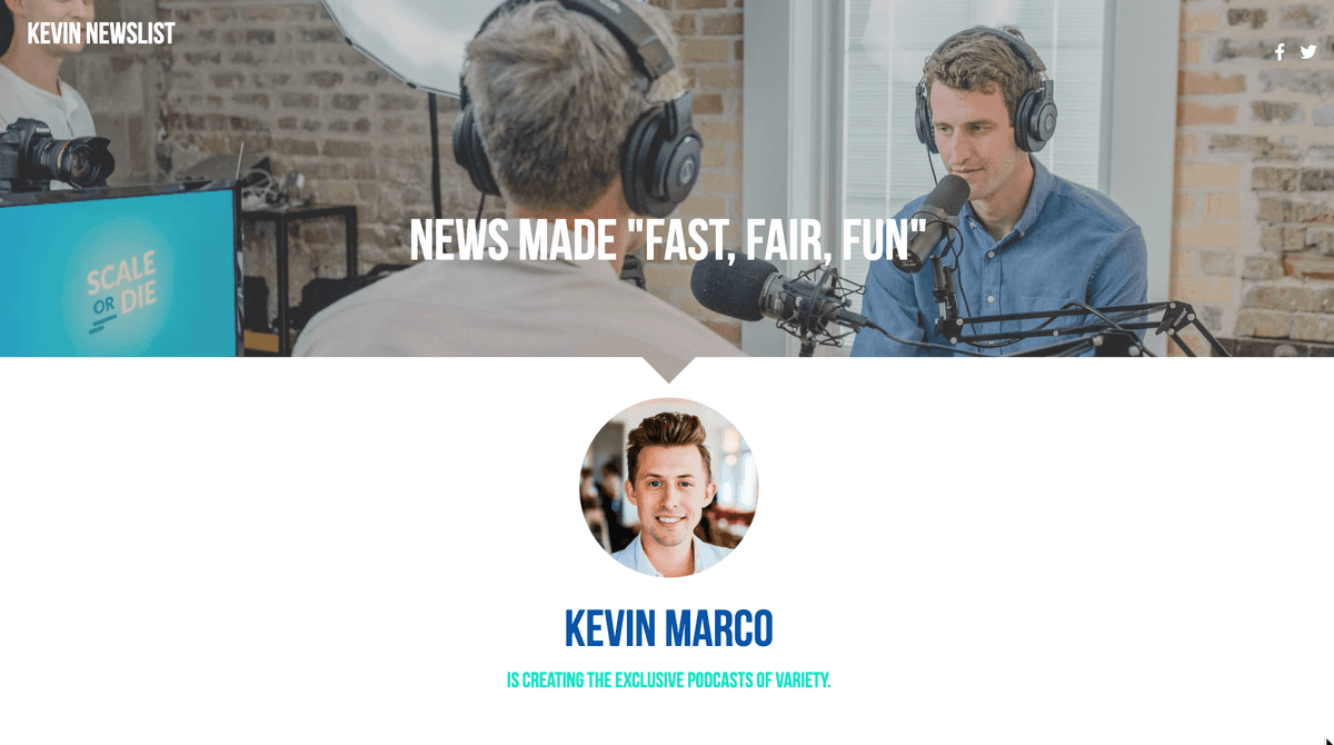 Szablon Podcastów od Strikingly