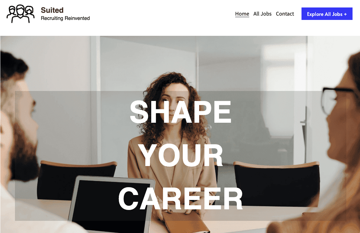 Diseño de página de inicio de agencia de RR.HH.