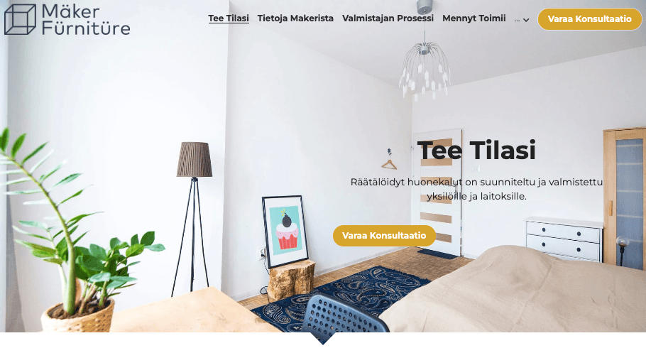 Creator Șablon de site web de la Strikingly