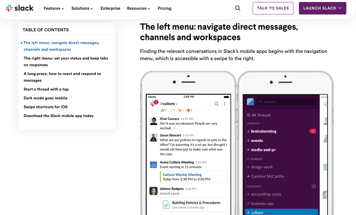 Imagine preluată de la Slack