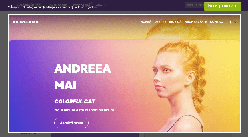 Cum să proiectați o pagină principală wow cu ușurință folosind Strikingly - Apel la acțiune (CTA)