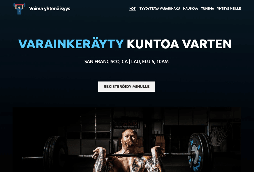 StrengthUnity voittoa tavoittelemattoman verkkosivuston suunnittelumalli