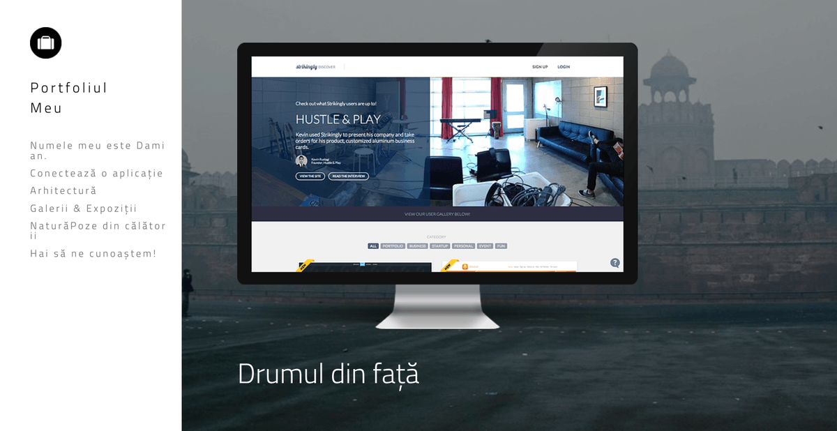 Șablon elegant de la Strikingly