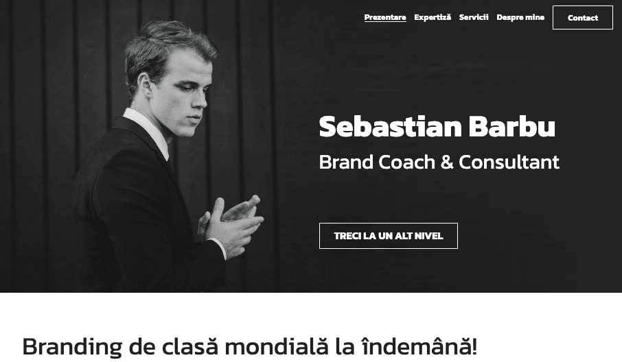 Șablon Brand Coach de la Strikingly