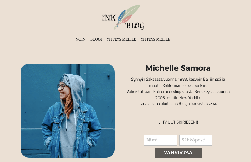 Strikinglyn musteblogimalli