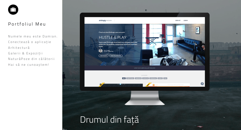 Șablon elegant de la Strikingly