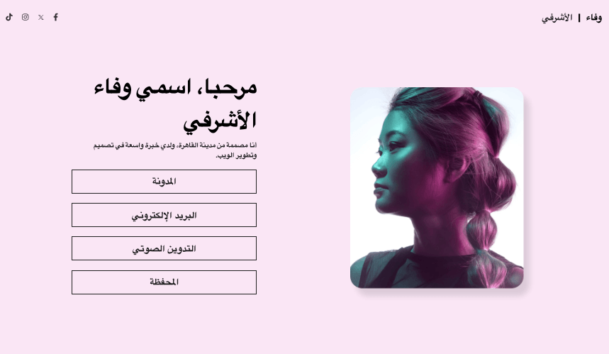 قالب ميشيل كروز من Strikingly