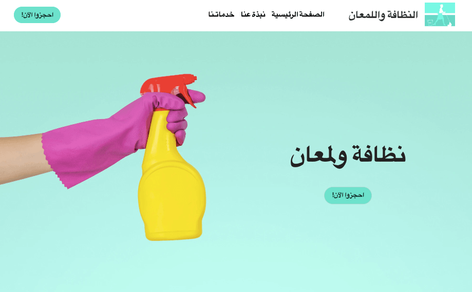 قالب "Clean & Shine" من Strikingly