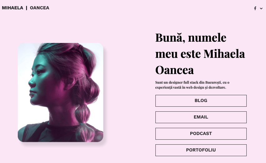 Șablonul Michelle Cruise de la Strikingly