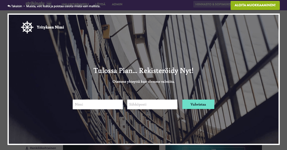 Luo digitaalisen markkinoinnin suppilo Strikinglyssä - liidien kerääminen