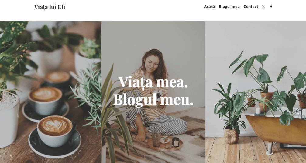 Șablon de blog de modă de la Strikingly