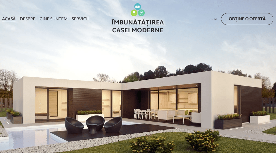 Șablon Modern Home de la Strikingly