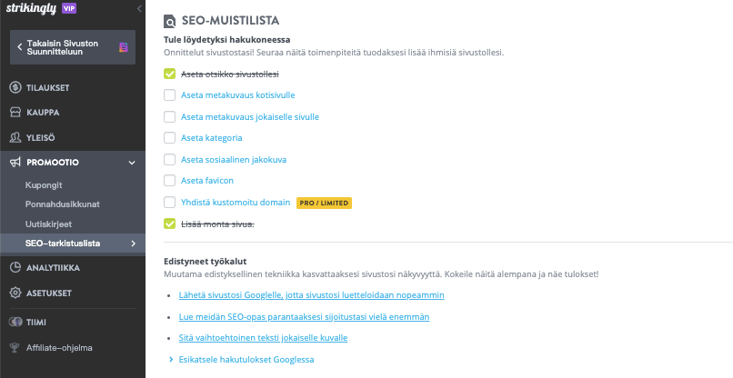 Hämmästyttävät verkkosivustomallin ominaisuudet hakukoneoptimointiin ja parannettuun käyttökokemukseen - SEO-asetukset