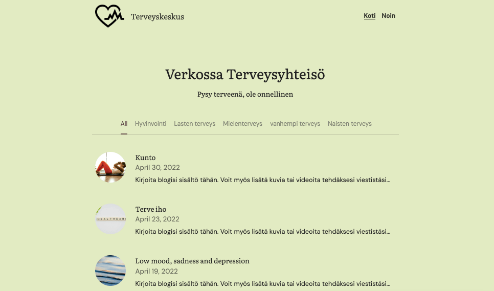 Strikinglyn Terveysyhteisömalli