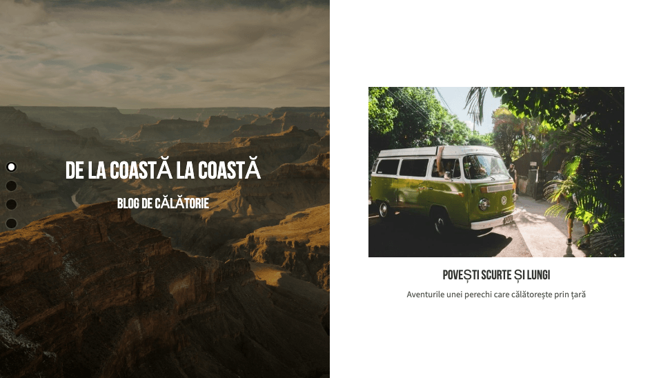 Șablonul de blog Perspective de la Strikingly