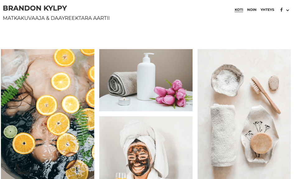 Strikinglyn Tiled Freelance Valokuvaaja -malli