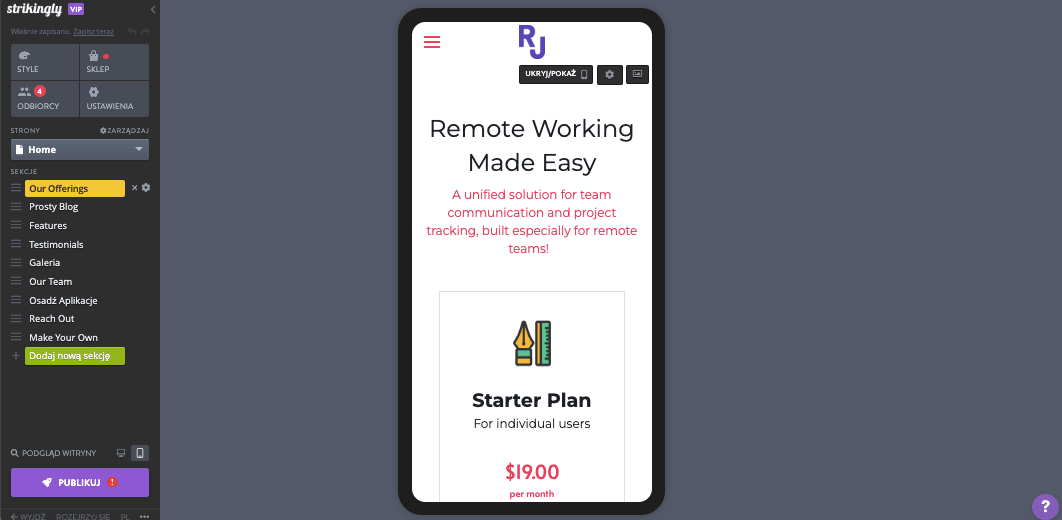 Strona produktu – optymalizacja mobilna
