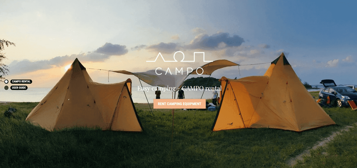 Numele comercial Campo cu Strikingly