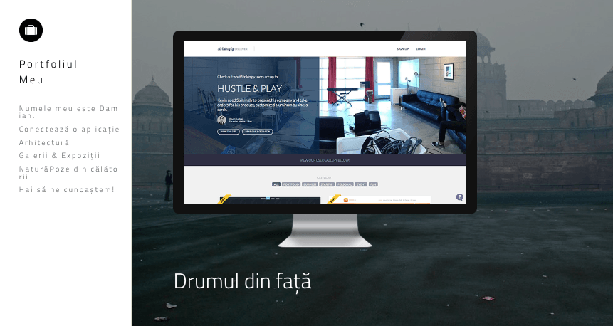 Șablon elegant de portofoliu de film din Strikingly