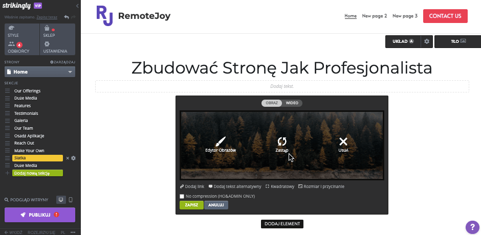 Jak Strikingly może pomóc w optymalizacji obrazu – edycja obrazu