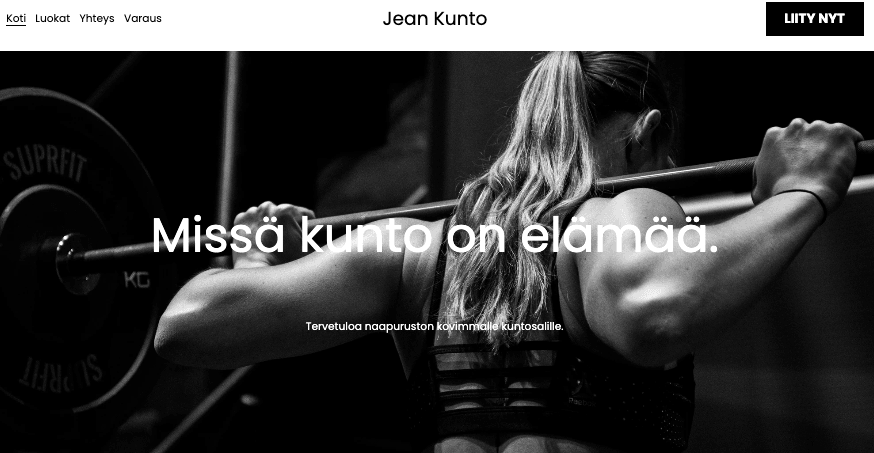 Jean Fitnessin kuntomarkkinointimalli Strikinglyltä