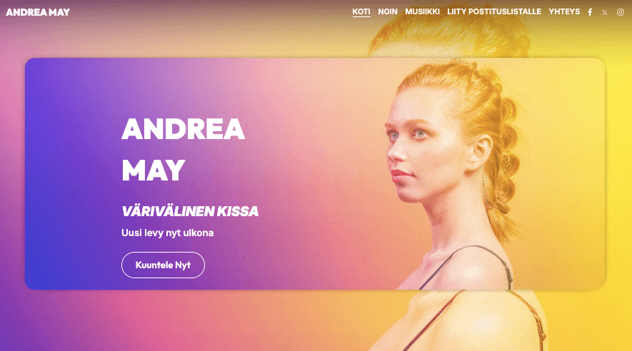 Andrea May -malli Strikinglyltä