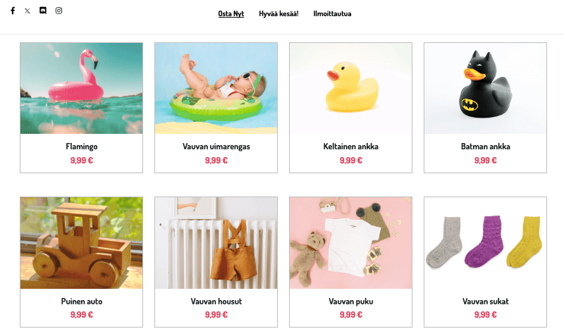 Peggi-verkkokauppamalli Strikinglyltä