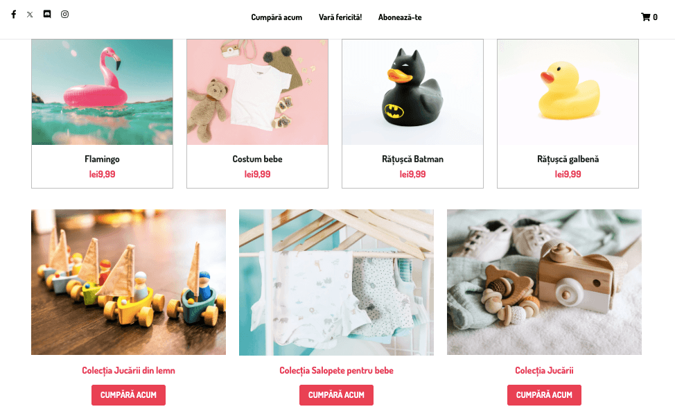 Șablonul Peggi Store