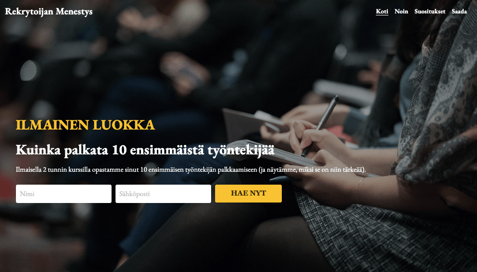 Strikinglyn rekrytointimenestyksen malli