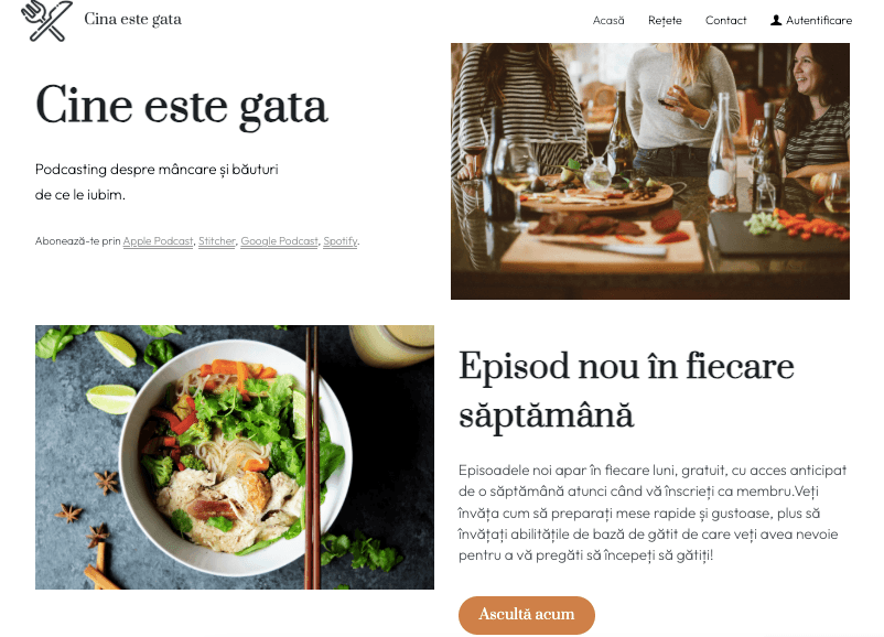 Șablonul Dinner is Done