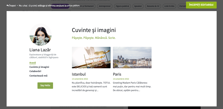 Rolul Strikingly în marketingul interactiv - blogging și actualizări de conținut