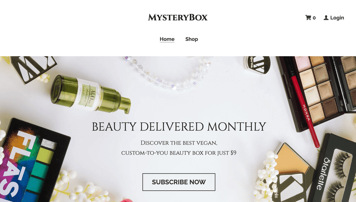 Szablon Mystery Box od Strikingly