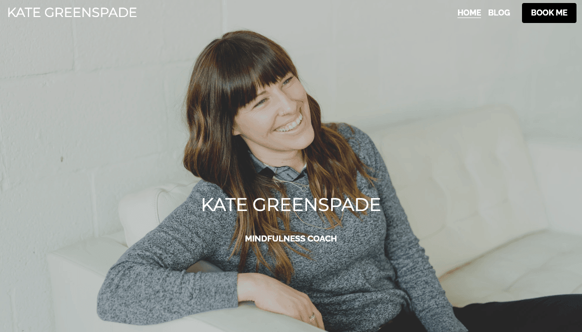 Obraz z Strikingly - Szablon Kate Greenspade