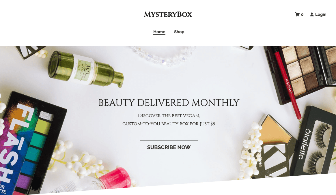 Szablon MysteryBox od Strikingly