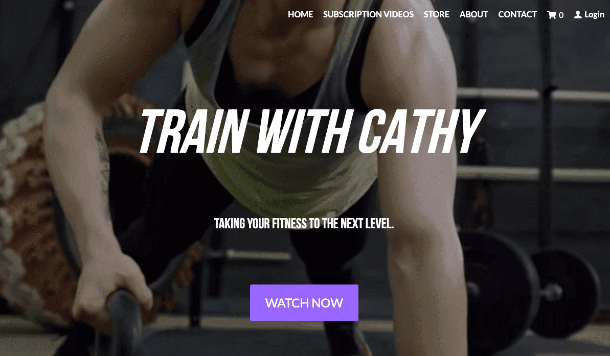 Opowiadanie historii w formie wizualnej: Trenuj z Cathy Template od Strikingly