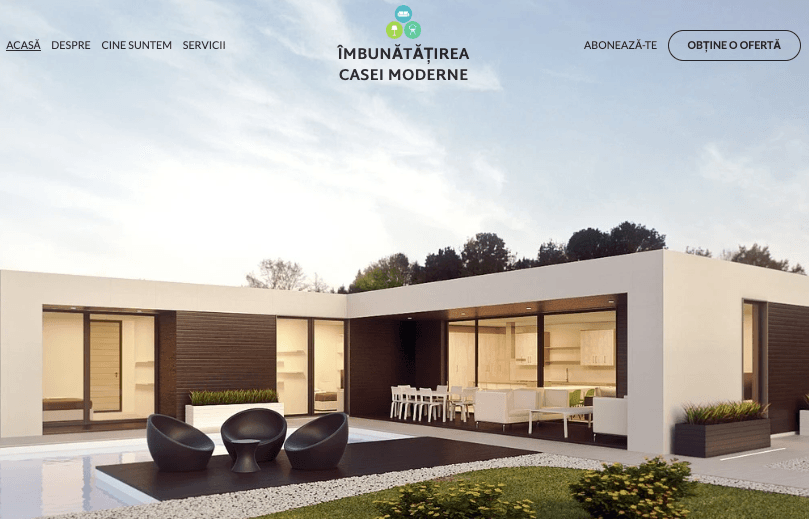 Șablon Modern Home de la Strikingly