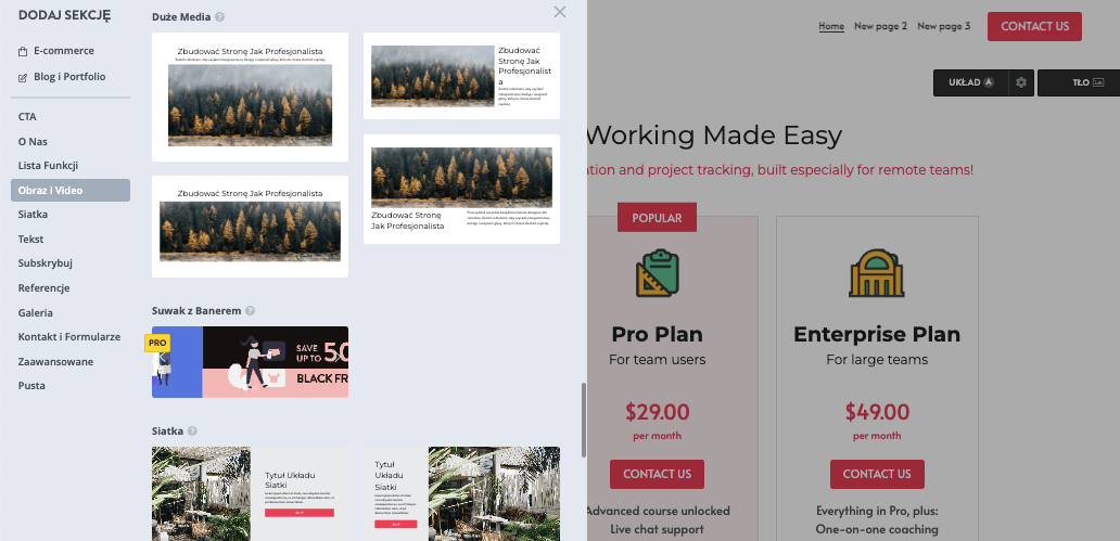 Cinemagraphs na Strikingly
