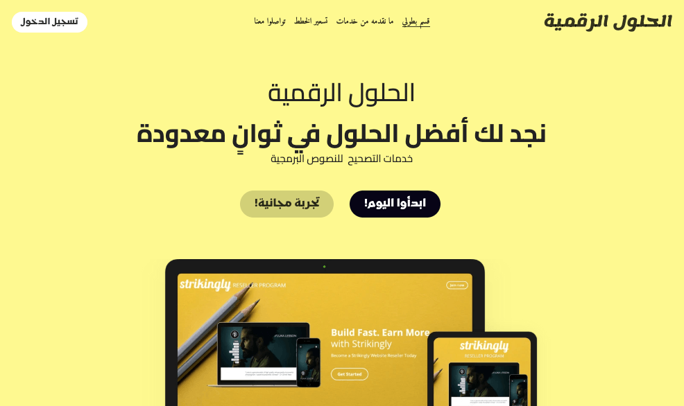 نموذج ماكرو من Strikingly