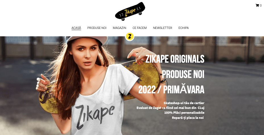 Sablonul Zikape de la Strikingly