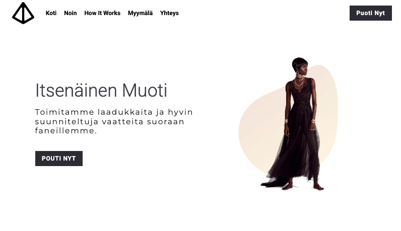 Glow-vaatemalliston malli Strikinglyltä