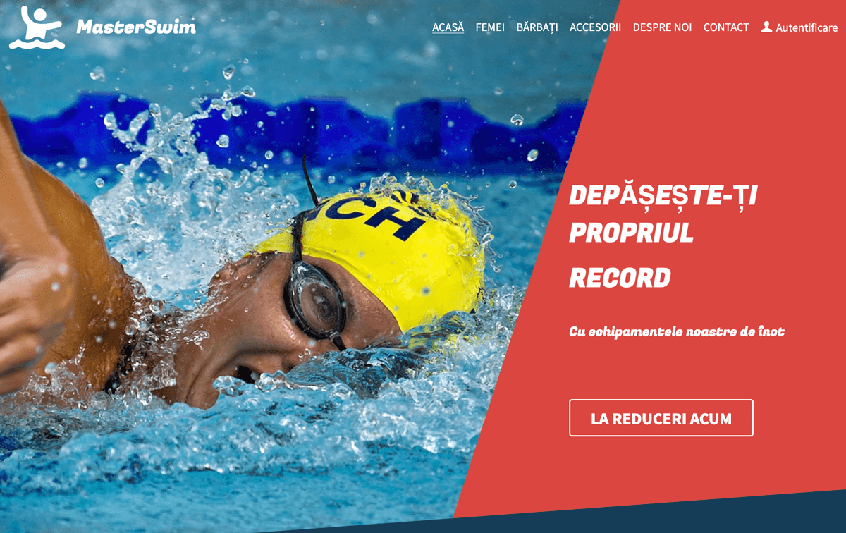 Șablon pentru magazin de costume de baie de la Strikingly