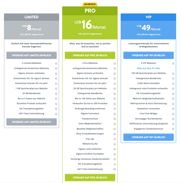 Website-Homepage auf Strikingly – Registrieren Sie sich bei Strikingly