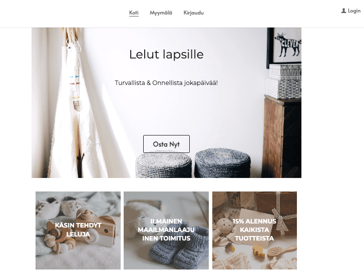 Strikinglyn Little Toys verkkokauppamalli