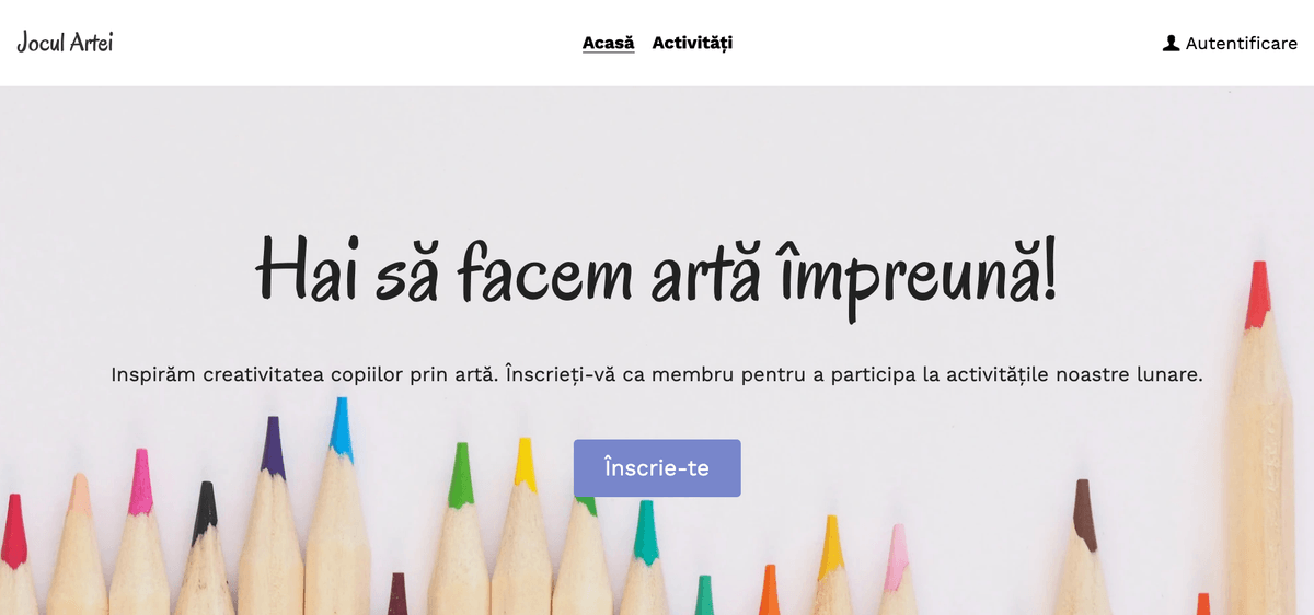 Template Art Player de la Strikingly
