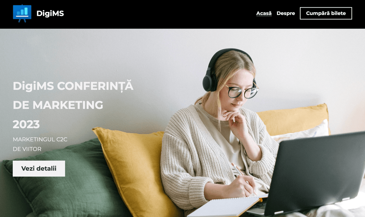 Șablon DigiMS de la Strikingly