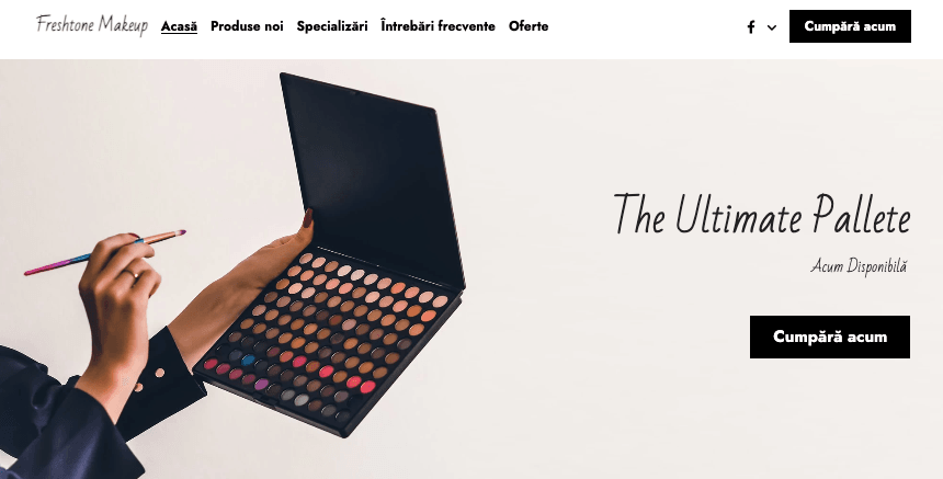 Magazin online Freshtone Makeup de la Strikingly