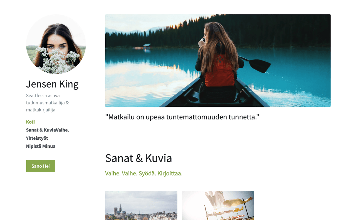 Strikinglyn Puhtaasta Blogimallista