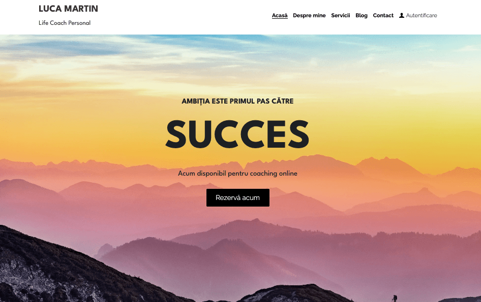 Șablon de antrenor personal de viață